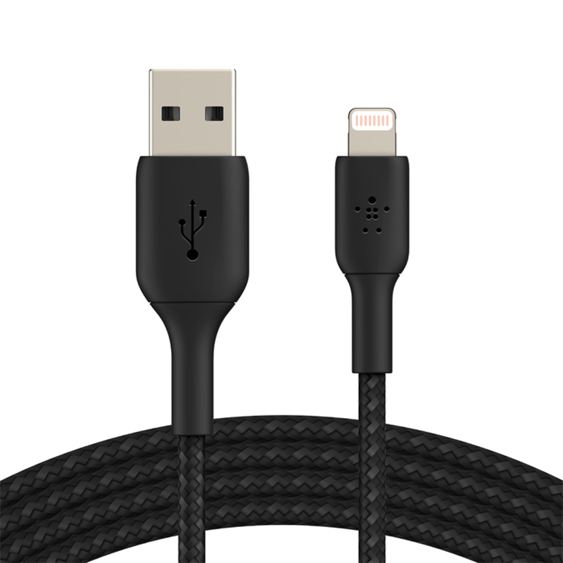 BELKIN CAA002BT1MBK USB-A to ライトニング高耐久編込ケーブル (1m) ブラック