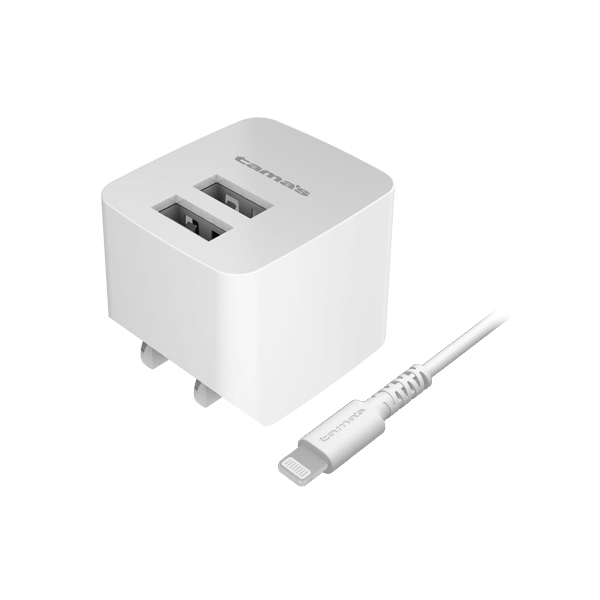 多摩電子工業 コンセントチャージャー2.4A Lightning 2m